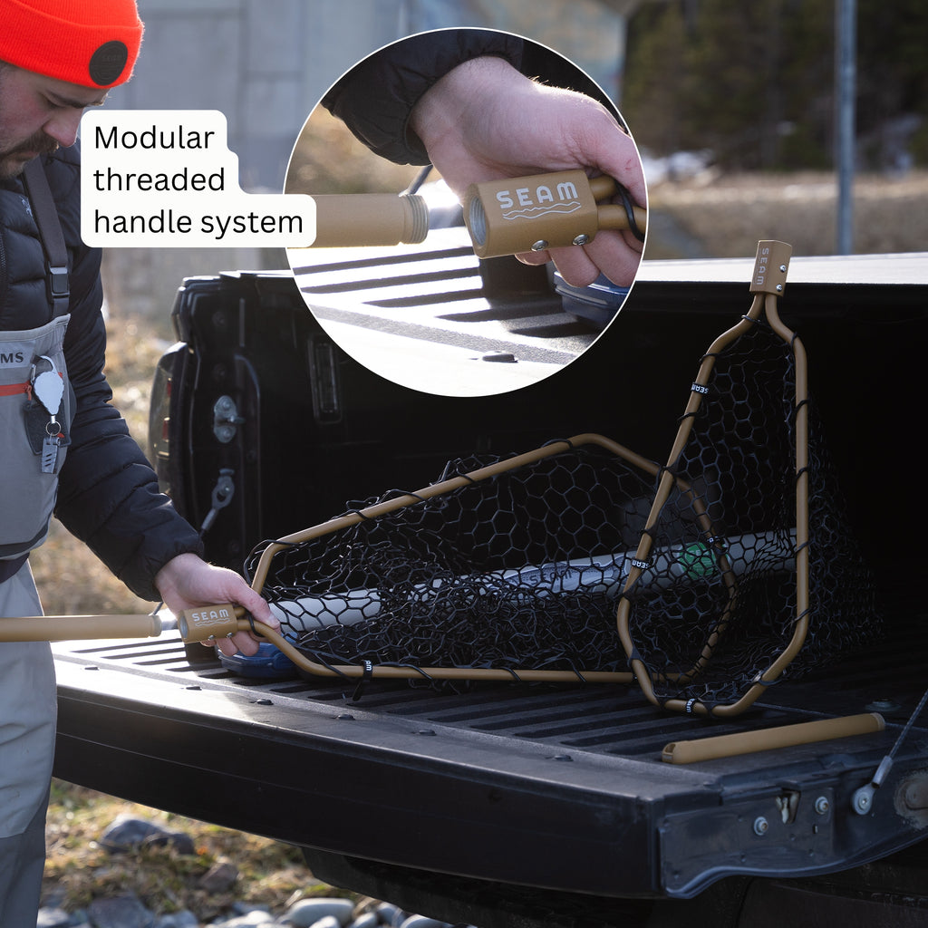 Modular Landing Net with threads to swap handles (global)